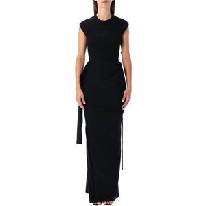 OTTOLINGER Asymmetrical Cutout Knit Maxi Dress Women BLACK Dresses